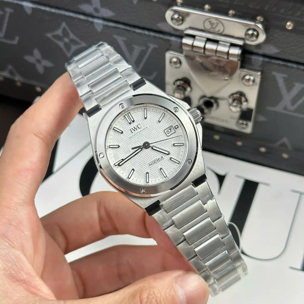 Super Clone IWC 40mm Steel — dial close-up