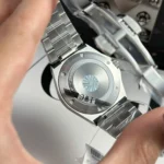 Super Clone IWC 40mm Steel — on leather display