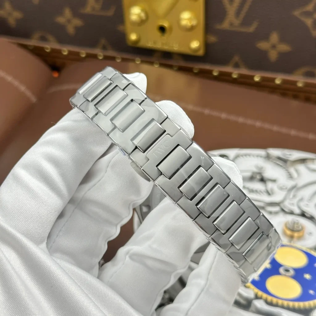 Super Clone IWC 40mm Steel — movement / caseback view