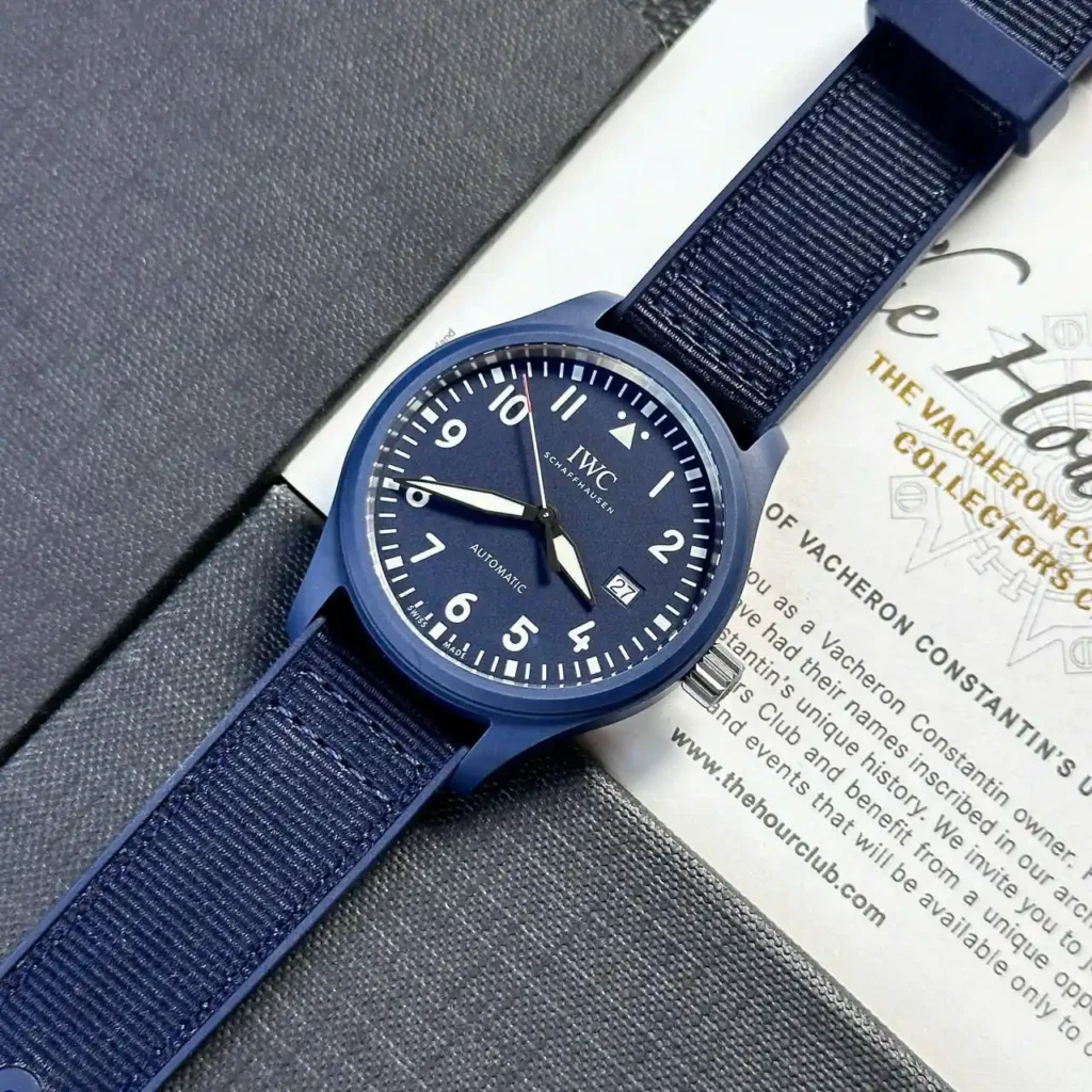 Super Clone IWC 41mm Ceramic — dial close-up