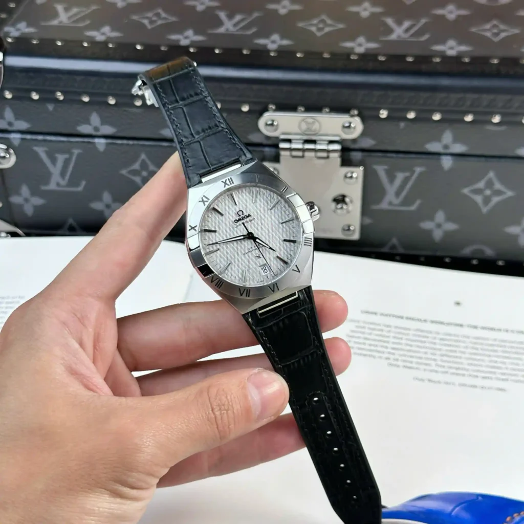 Super Clone Omega 41mm Steel — dial close-up