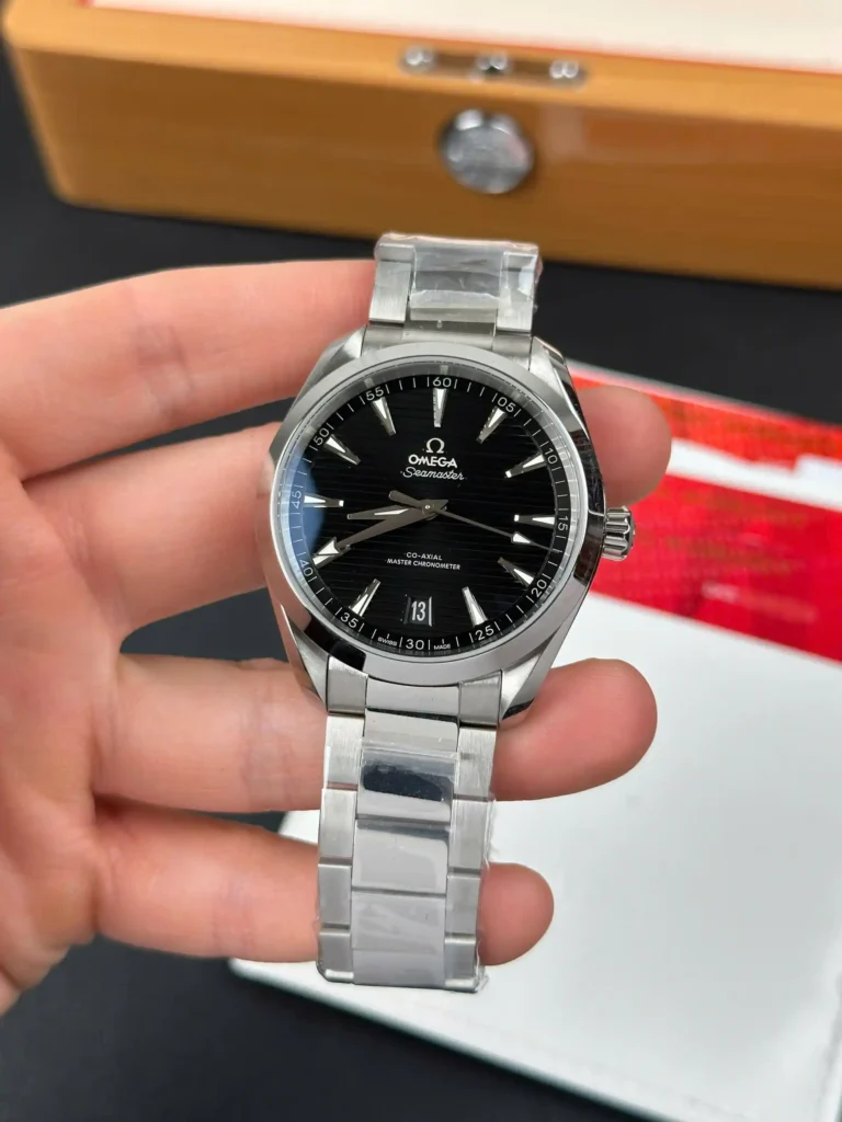 Super Clone Omega 41mm Steel — dial close-up