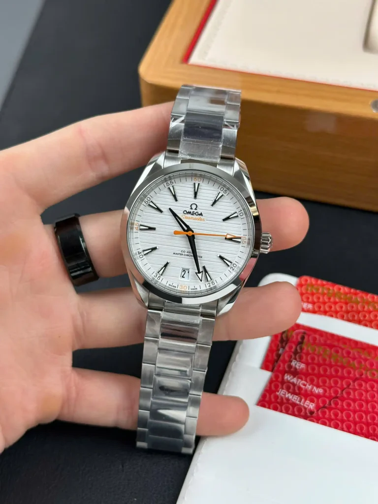 Super Clone Omega 41mm Steel — dial close-up