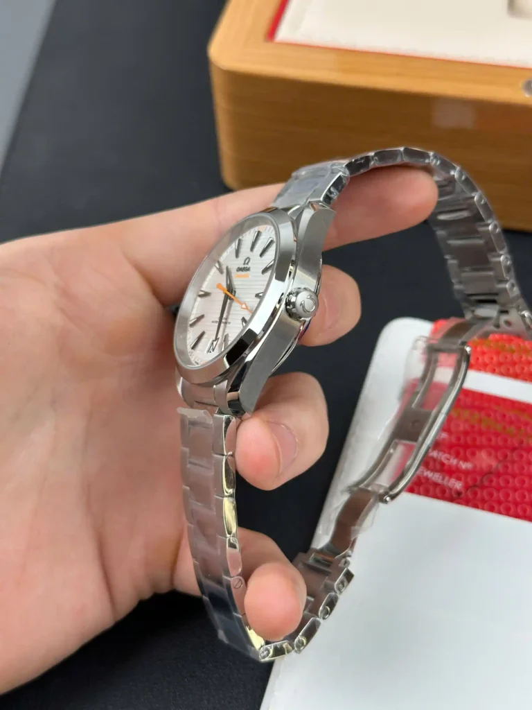 Super Clone Omega 41mm Steel — movement / caseback view