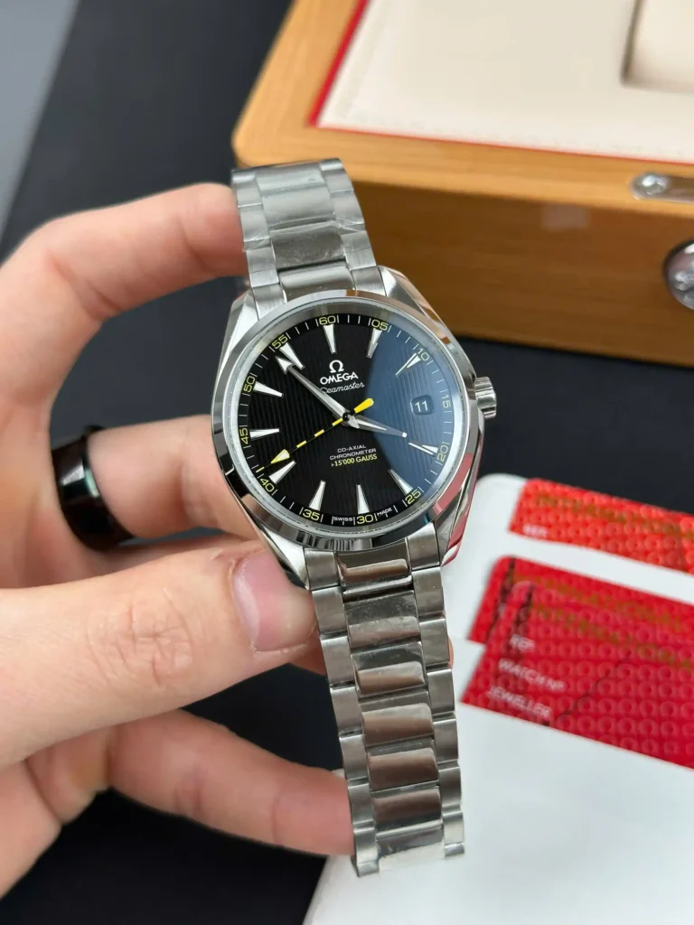 Super Clone Omega 41mm Steel — dial close-up