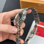 Super Clone Omega 41mm Steel — movement / caseback view