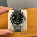 Super Clone Omega Seamaster Aqua Terra Co-Axial Master 220.10.41.21.10.001 41mm Green Dial — dial close-up