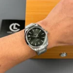 Super Clone Omega Seamaster Aqua Terra Co-Axial Master 220.10.41.21.10.001 41mm Green Dial — movement / caseback view