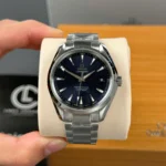 Super Clone Omega Seamaster Aqua Terra Master Co‑Axial 231.10.39.21.03.002 39mm Blue Dial – — dial close-up