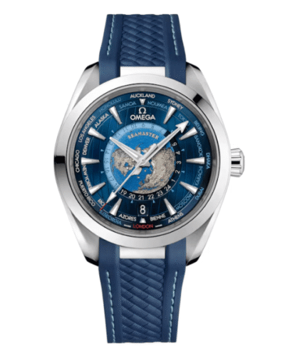 Super Clone Omega Seamaster Aqua Terra Worldtimer 43mm Blue Dial