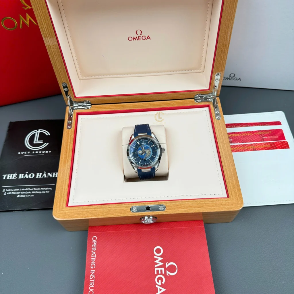 Super Clone Omega Seamaster Aqua Terra Worldtimer 43mm Blue Dial — view 10