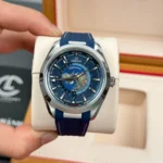 Super Clone Omega Seamaster Aqua Terra Worldtimer 43mm Blue Dial — clasp and links