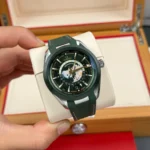 Super Clone Omega Seamaster Aqua Terra Worldtimer 43mm Green Dial — case and bezel