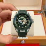 Super Clone Omega Seamaster Aqua Terra Worldtimer 43mm Green Dial — side profile