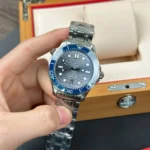 Super Clone Omega 42mm Steel — side profile