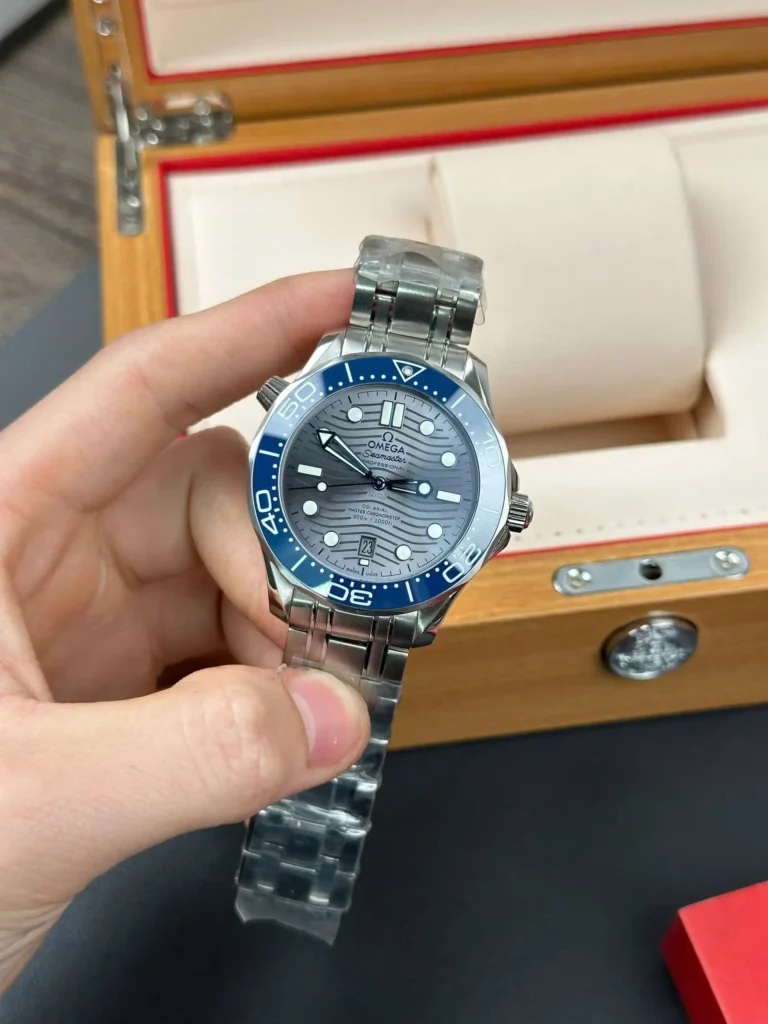 Super Clone Omega 42mm Steel — side profile