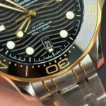 Super Clone Omega 42mm Steel — side profile