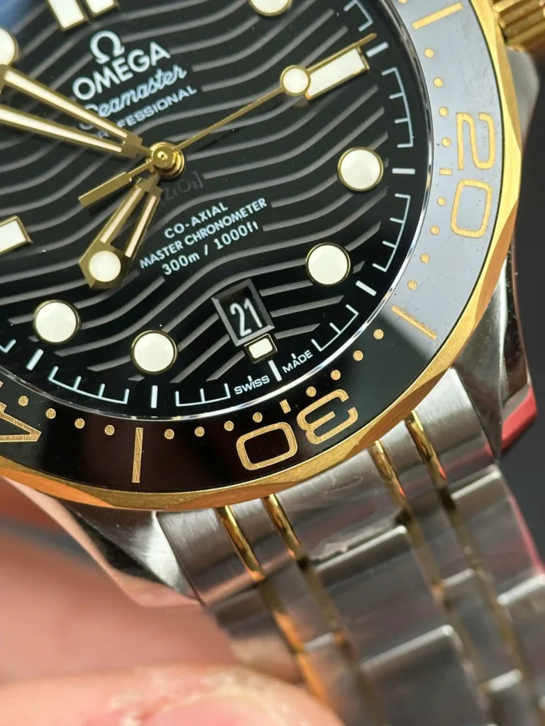 Super Clone Omega 42mm Steel — side profile