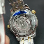 Super Clone Omega 42mm Steel — movement / caseback view