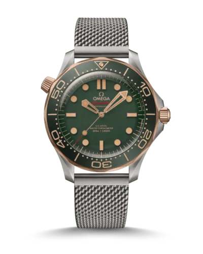 Super Clone Omega Seamaster Diver 300M “James Bond 007” 210.90.42.20.10.001 42MM Bronze Gold Titanium –