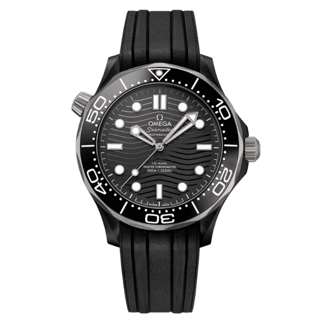 Super Clone Omega Seamaster Diver 300M Co‑Axial Master Chronometer 210.92.44.20.01.001 Black Dial Ceramic 42mm