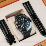 Super Clone Omega Seamaster Diver 300M Co‑Axial Master Chronometer 210.92.44.20.01.001 Black Dial Ceramic 42mm — case and bezel
