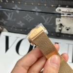 Super Clone Omega 42mm Gold — on leather display