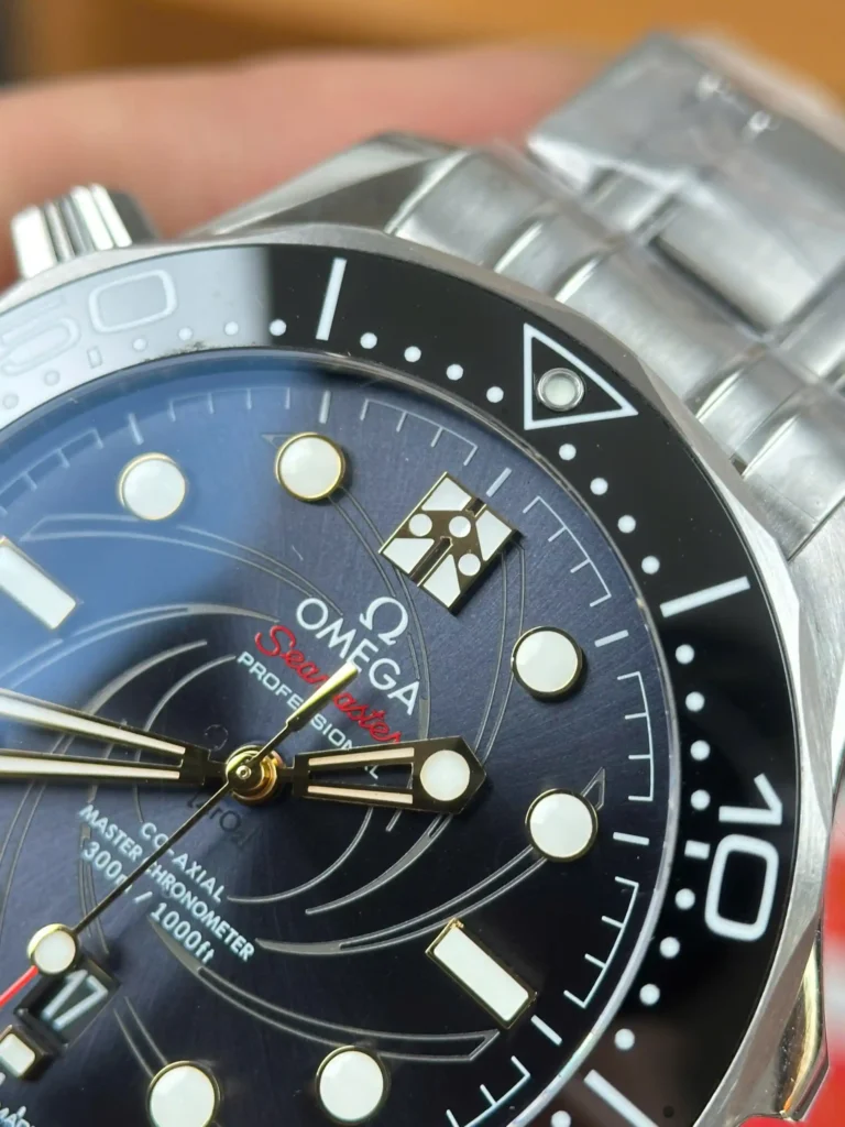 Super Clone Omega 42mm Steel — side profile