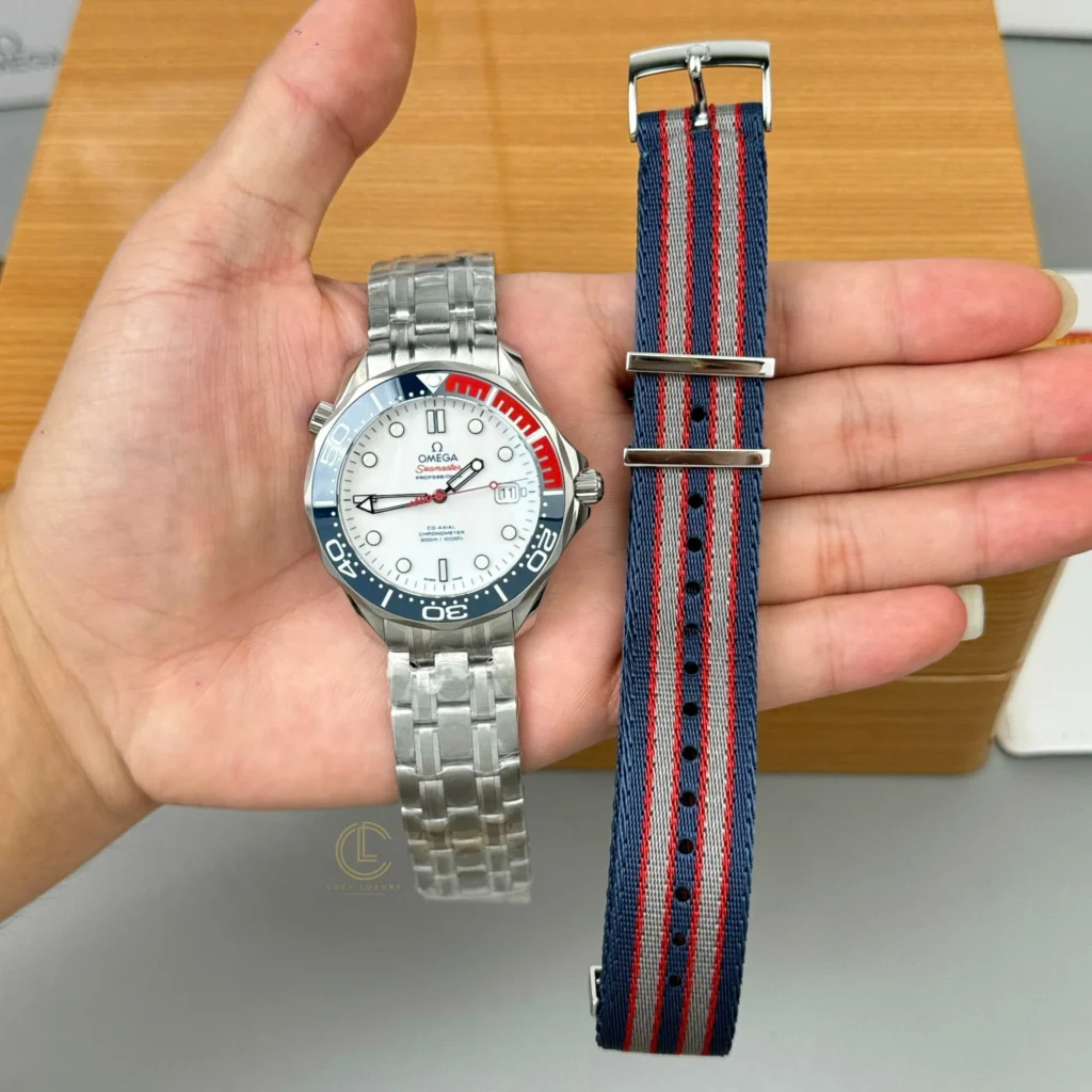 Super Clone Omega 41mm Steel — dial close-up