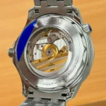 Super Clone Omega 41mm Steel — on leather display