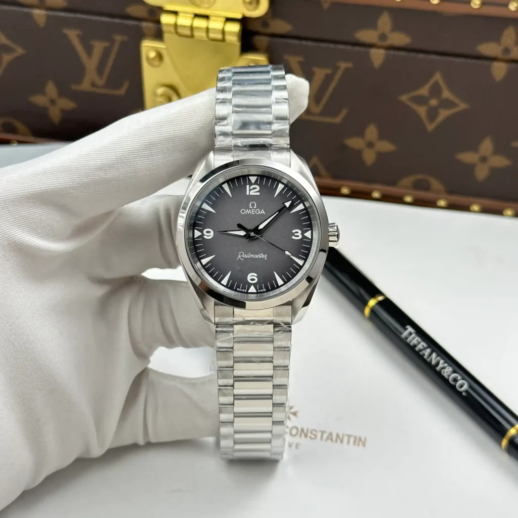 Super Clone Omega 38mm Steel — dial close-up