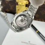 Super Clone Omega 38mm Steel — movement / caseback view