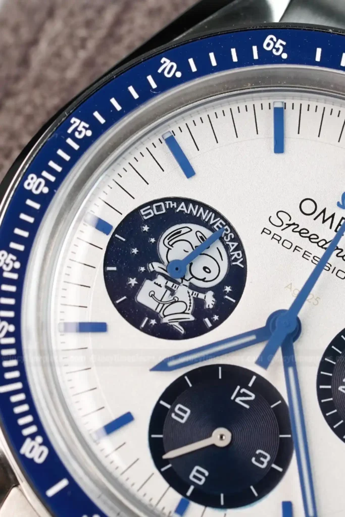 Super Clone Omega Speedmaster 50th Anniversary Co-Axial Chronometer Chronograph 310.32.42.50.02.001 42mm “Silver Snoopy Award” — movement / caseback view
