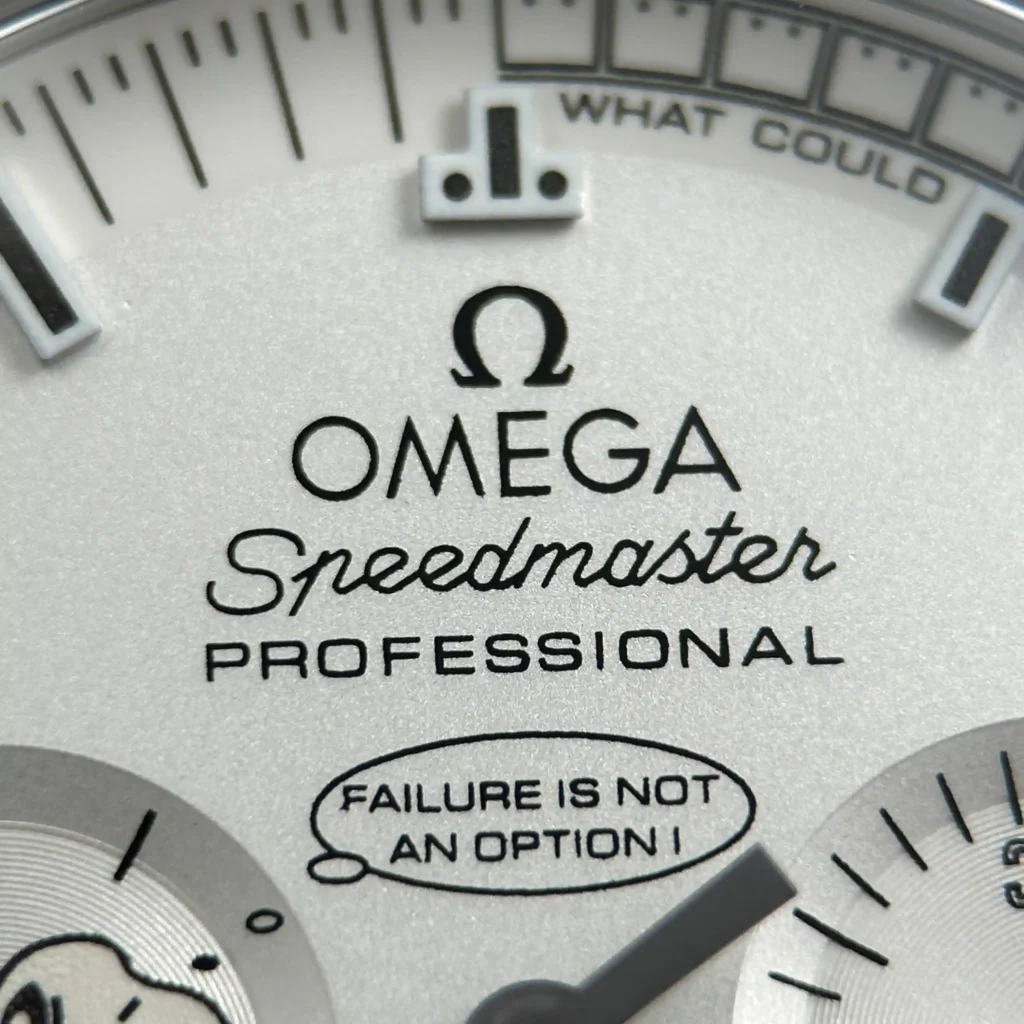 Super Clone Omega Speedmaster Apollo 13 Silver Snoopy 311.32.42.30.04.003 42mm — side profile