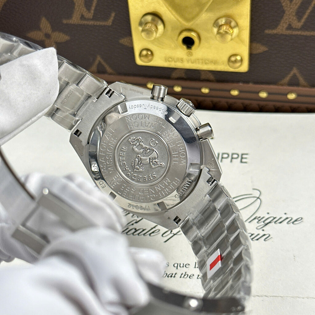 Super Clone Omega Steel — on leather display