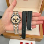 Super Clone Omega Speedmaster Moonwatch Professional 310.20.42.50.99.001 42mm Demi Rose Gold — dial close-up