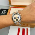 Super Clone Omega Speedmaster Moonwatch Professional 310.20.42.50.99.001 42mm Demi Rose Gold — side profile