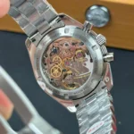 Super Clone Omega Steel — on leather display