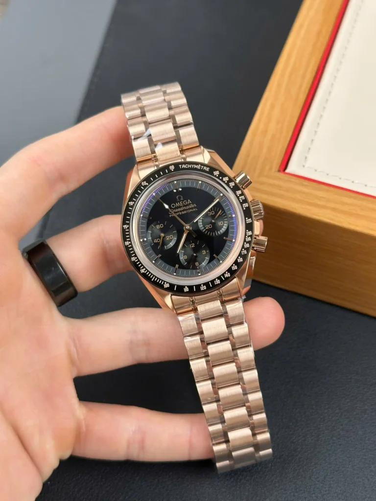 Super Clone Omega 42mm Steel — dial close-up