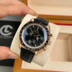 Super Clone Omega 42mm Steel — dial close-up