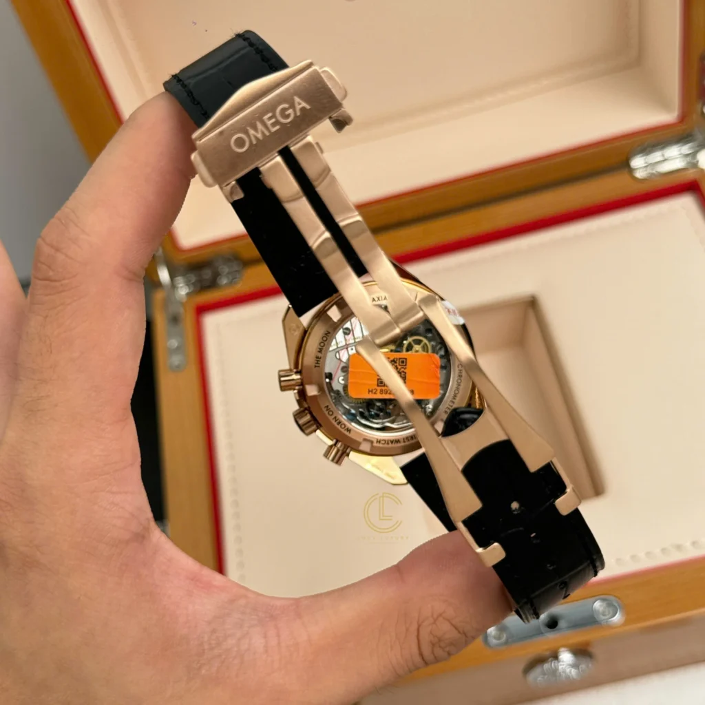Super Clone Omega 42mm Steel — movement / caseback view