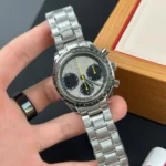 Super Clone Omega 40mm Steel — dial close-up