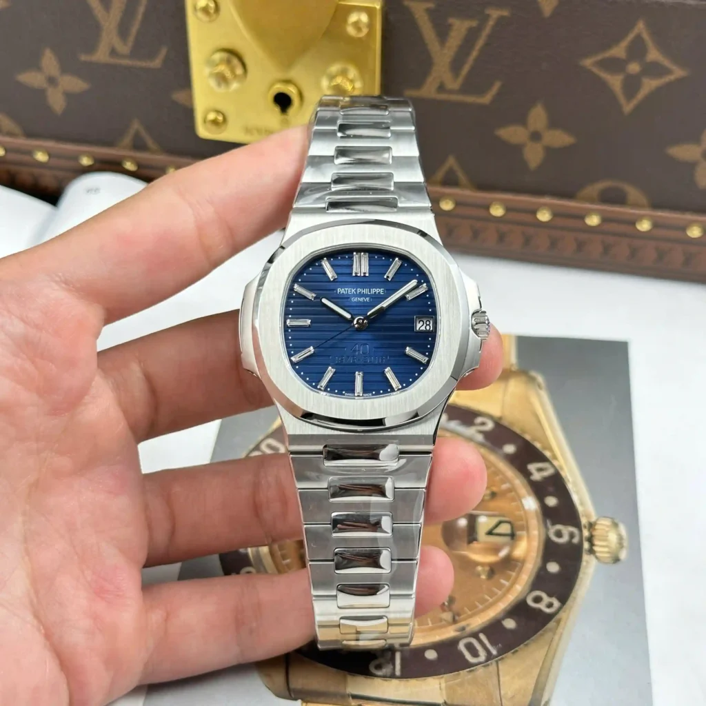 Super Clone Patek Philippe Nautilus 40mm Steel Bracelet Steel — dial close-up