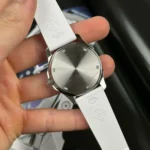 Super Clone Patek Philippe Aquanaut 5067A-011 White full moissanite 35mm – Handcrafted Diamod — side profile