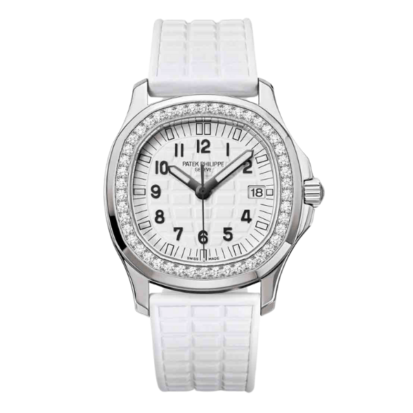Super Clone Patek Philippe Aquanaut 5067A-025 35.6mm White Dial Diamond Bezel Moissanite Steel – CustomizeVersion