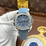 Super Clone Patek Philippe Aquanaut 40mm Rubber Strap Steel — dial close-up