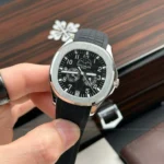 Super Clone Patek Philippe Aquanaut 5261A Moonphase Black 40mm — side profile