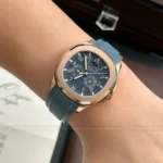 Super Clone Patek Philippe Aquanaut 5261A Moonphase Tifany Blue Rose 40mm – — dial close-up
