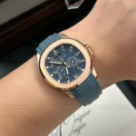 Super Clone Patek Philippe Aquanaut 5261A Moonphase Tifany Blue Rose 40mm – — case and bezel