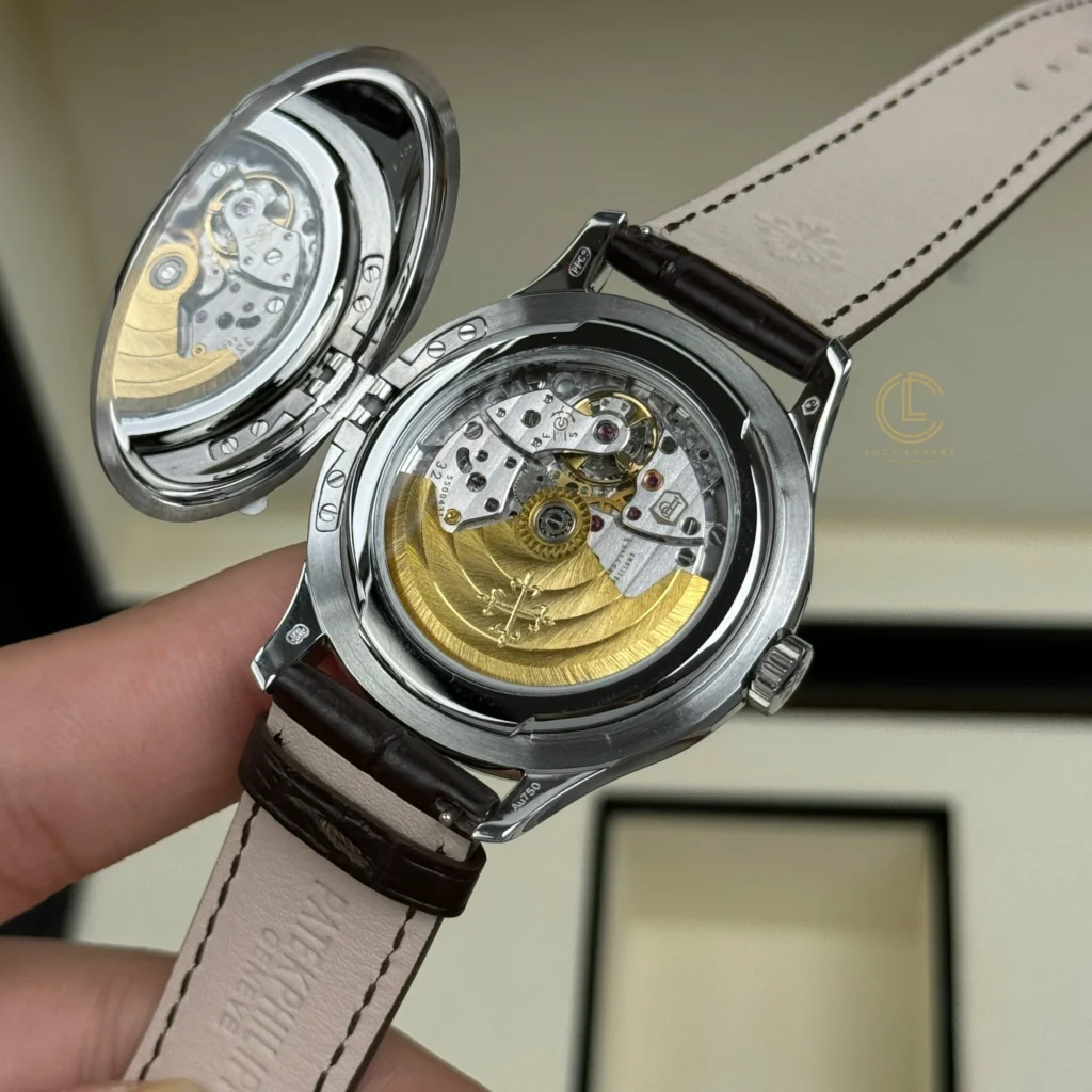 Super Clone Patek Philippe Calatrava 5227G-001 39mm Black Dial Steel — side profile